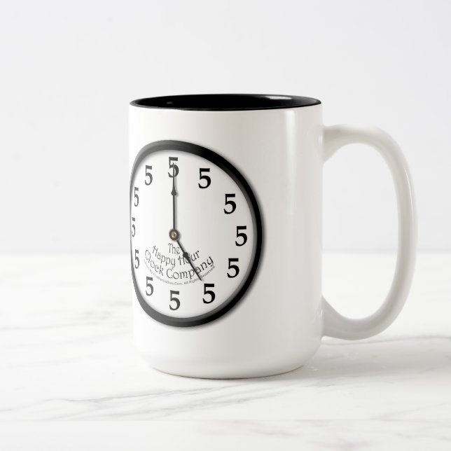 CANECA DE CAFÉ EM DOIS TONS RELÓGIO CINCO HORAS (Direita)