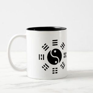Caneca De Café Em Dois Tons Relógio de Orgão da MTC Yin Yang Bagua