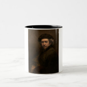 Caneca De Café Em Dois Tons Rembrandt Autoretrato: Pintor da Idade do Ouro Hol