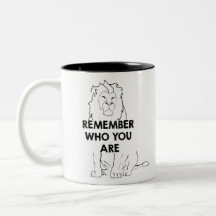 Caneca De Café Em Dois Tons Remember Who You Are - Black Print