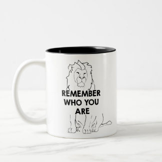Caneca De Café Em Dois Tons Remember Who You Are - Black Print