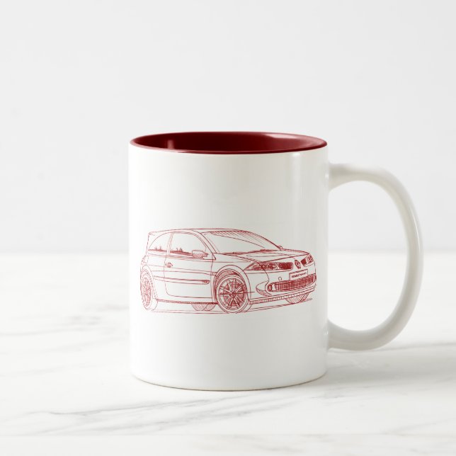 Caneca De Café Em Dois Tons Ren Megane R26 2009 (Direita)