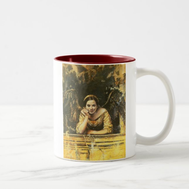 Caneca De Café Em Dois Tons Renaissance Angel Design (Direita)