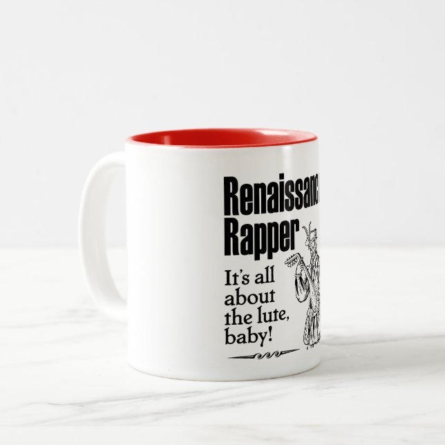 Caneca De Café Em Dois Tons Renaissance Rapper Lg Gfx (Frente Esquerda)