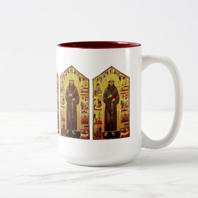 Caneca De Café Em Dois Tons Renascimento de Francisco de Assis do santo (Direita)