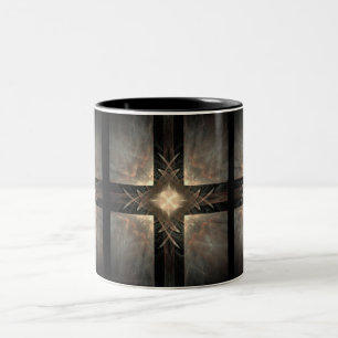 Caneca De Café Em Dois Tons Renascimento Fractal Mug