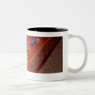 Caneca De Café Em Dois Tons Rendição microscópica de uma infecção do sang