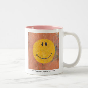 Caneca De Café Em Dois Tons renoir pintado cara feliz