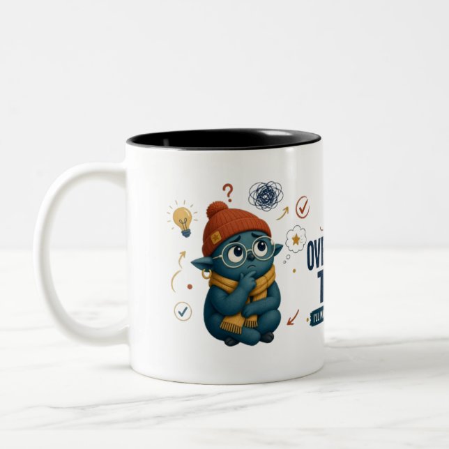 Caneca De Café Em Dois Tons Repensar Isto É Divertido (Esquerda)