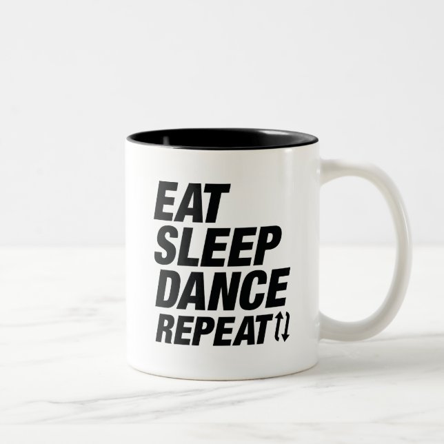 Caneca De Café Em Dois Tons Repetir a dança de repouso (Direita)
