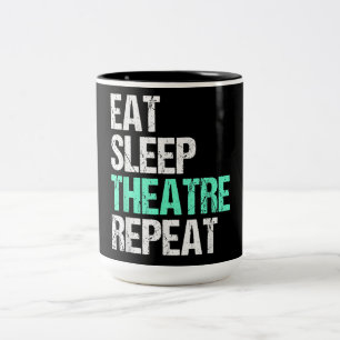 Caneca De Café Em Dois Tons Repetir Teatro De Sono