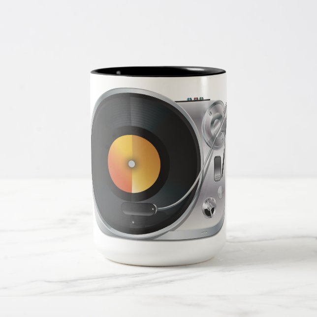 Caneca De Café Em Dois Tons Reprodutor de música DJ (Centro)