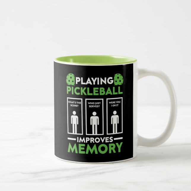 Caneca De Café Em Dois Tons Reproduzir o Pickleball melhora a memória (Direita)
