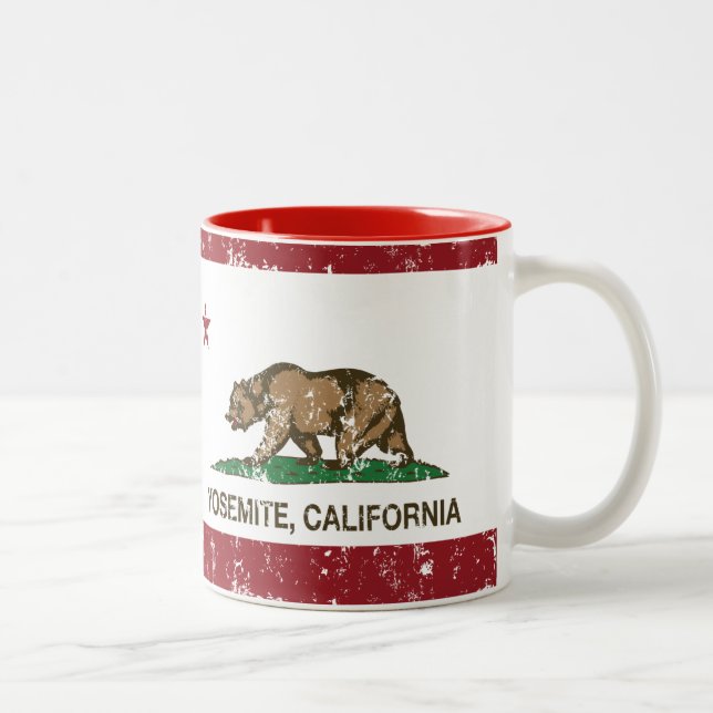 Caneca De Café Em Dois Tons República de Yosemite Califórnia afligida (Direita)