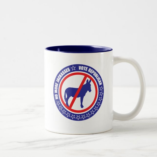 Caneca De Café Em Dois Tons republicano do voto (Direita)
