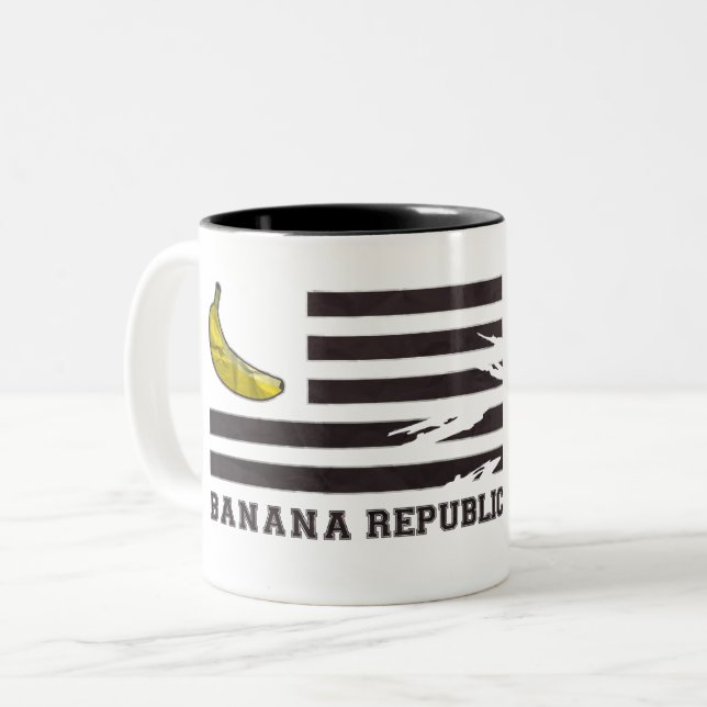 Caneca De Café Em Dois Tons république bananière (Frente Esquerda)