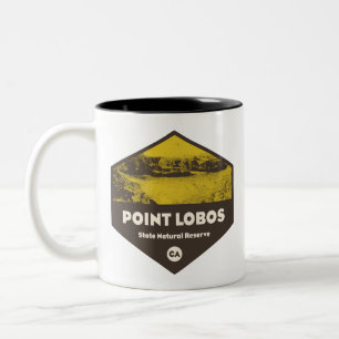 Caneca De Café Em Dois Tons Reserva Natural Estadual Point Lobos Califórnia