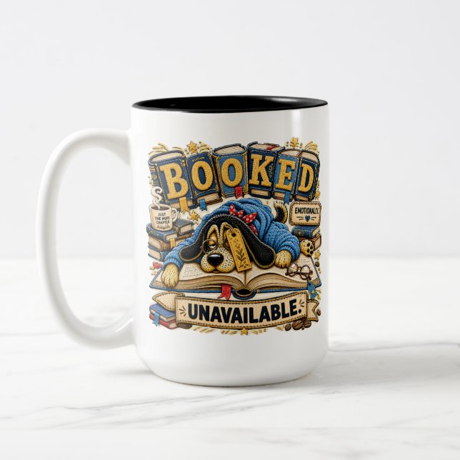 Caneca De Café Em Dois Tons Reservado Indisponível Personalizado Divertido (Esquerda)