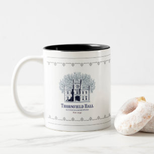 Caneca De Café Em Dois Tons Residências de Jane Eyre Thornfield Hall Rochester