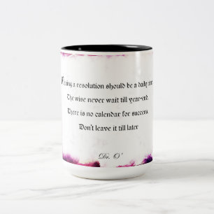 Caneca De Café Em Dois Tons Resoluções - Mug