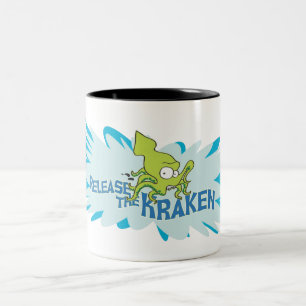 Caneca De Café Em Dois Tons Respingo grande de Kraken