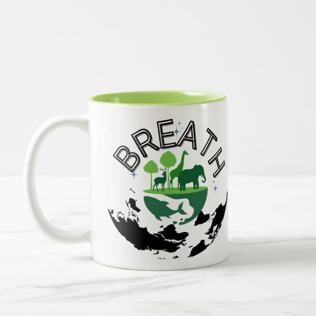 Caneca De Café Em Dois Tons Respiração (Esquerda)