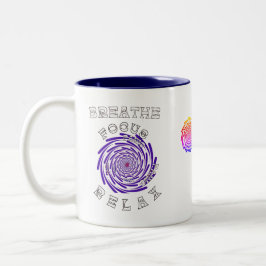 Caneca De Café Em Dois Tons Respire o Foco Relaxe