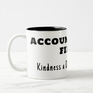 Caneca De Café Em Dois Tons Responsabilização primeiro, bondade segundo