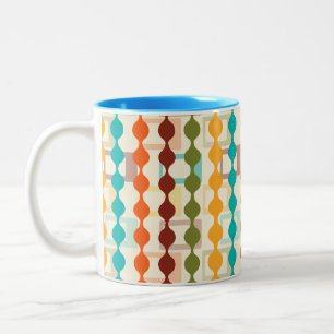 Caneca De Café Em Dois Tons Retângulos e Cadeias