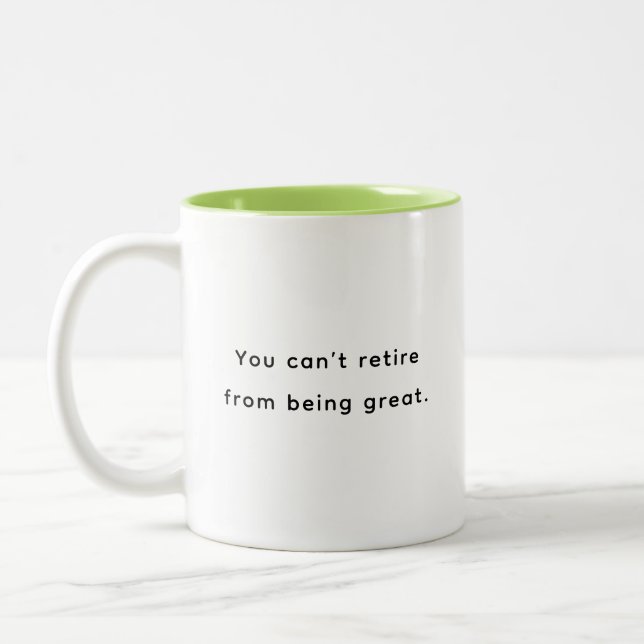 Caneca De Café Em Dois Tons Retirement Funny & Inspirational Quotes Mug  (Esquerda)