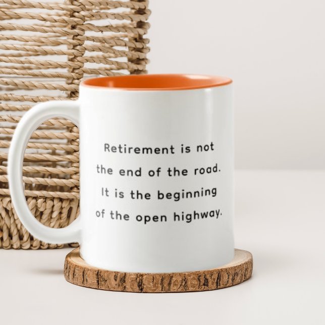 Caneca De Café Em Dois Tons Retirement Funny & Inspirational Quotes Mug  (Criador carregado)
