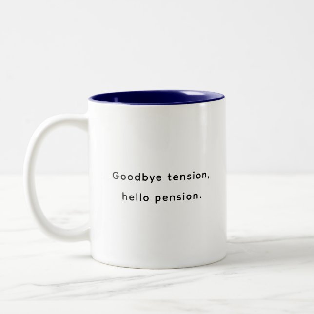 Caneca De Café Em Dois Tons Retirement Funny & Inspirational Quotes Mug  (Esquerda)