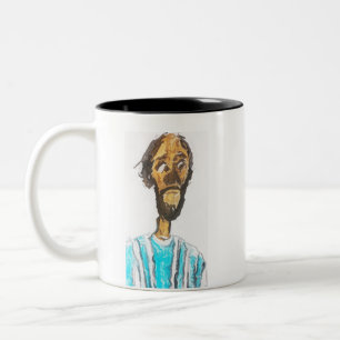 Caneca De Café Em Dois Tons Retrato