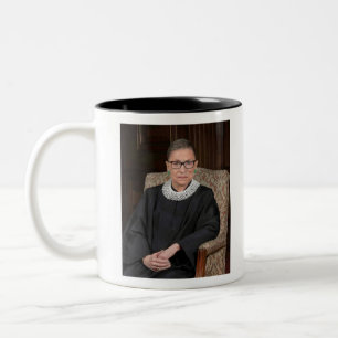 Caneca De Café Em Dois Tons Retrato de Ruth Bader Ginsburg
