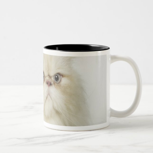 Caneca De Café Em Dois Tons Retrato de um gato persa (Direita)