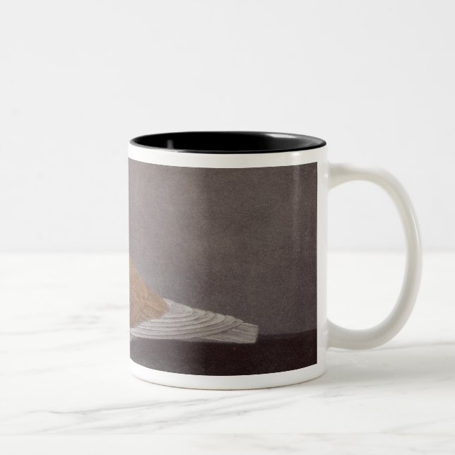 Caneca De Café Em Dois Tons Retrato de um pombo da barba (Direita)