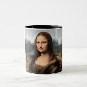 Caneca De Café Em Dois Tons Retrato/pintura de Mona Lisa