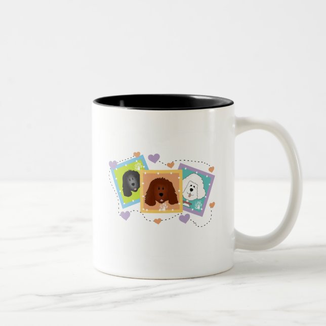 Caneca De Café Em Dois Tons Retratos de Cachorro Camisetas e presentes (Direita)