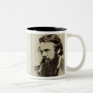 Caneca De Café Em Dois Tons Retratos de John Ruskin (1819-1900) e de William H