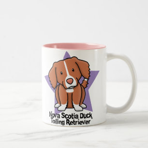 Caneca De Café Em Dois Tons Retriever anunciando do pato de Nova Escócia da