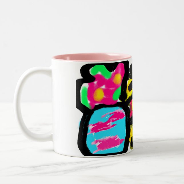 Caneca De Café Em Dois Tons Retriever de ouro e primavera (Esquerda)