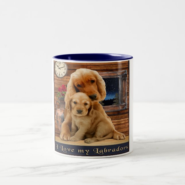 Caneca De Café Em Dois Tons Retriever Labrador (Centro)