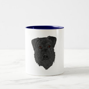 Caneca De Café Em Dois Tons Retriever Labrador Preto