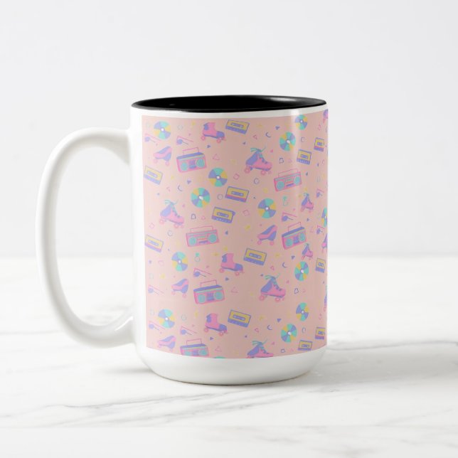 Caneca De Café Em Dois Tons Retro anos 90 (Esquerda)