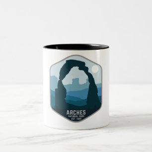 Caneca De Café Em Dois Tons Retro Arches National Park Utah Souvenir Estilo do