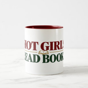 Caneca De Café Em Dois Tons Retro Bookish BookTok Leitora Fashion e Amante d