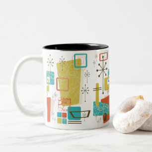 Caneca De Café Em Dois Tons Retro clássico