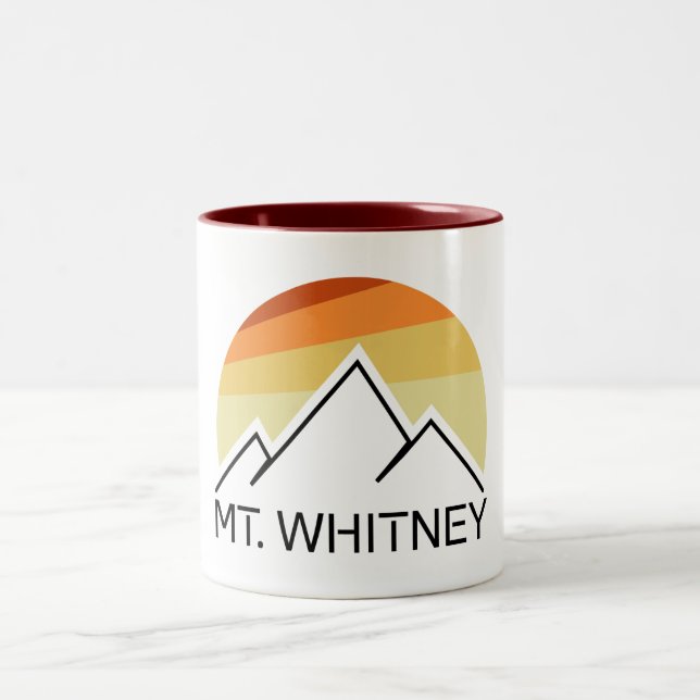 Caneca De Café Em Dois Tons Retro do Mt. Whitney (Centro)