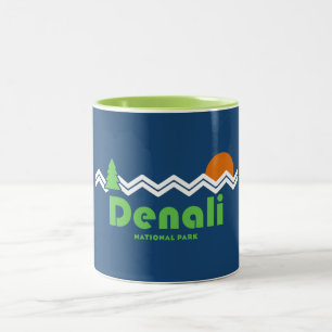 Caneca De Café Em Dois Tons Retro do Parque Nacional Denali