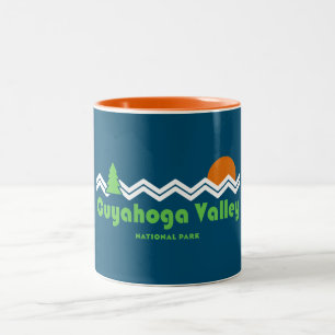 Caneca De Café Em Dois Tons Retro do Parque Nacional do Vale do Cuyahoga